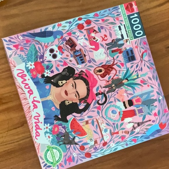 NEW Eeboo FRIDA KAHLO 1000 Piece Puzzle Viva La Vida - Picture 2 of 3